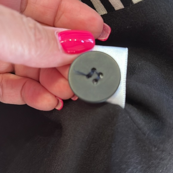 Bailey 44 Black and White Striped stretch knit Blazer 3/4 Sleeves with tie NWOT - Picture 8 of 10